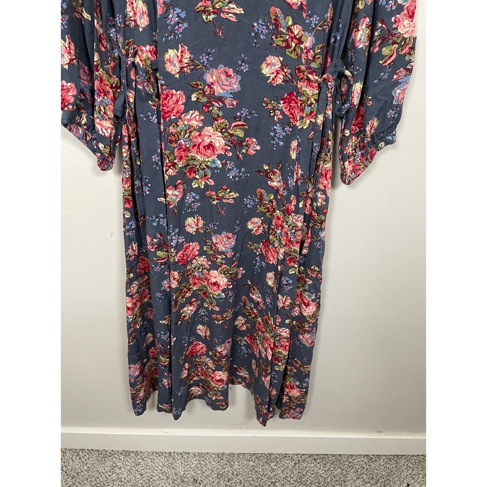 April Cornell Victorian Rose Mori Dress Size Medium Midi Cottagecore Prairie - Picture 4 of 11